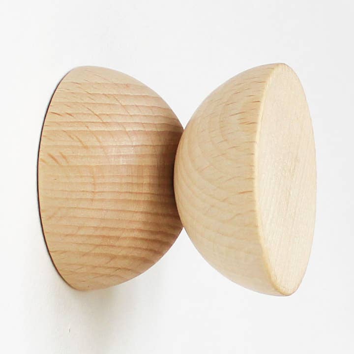 Geometric Beech Wood Hook / Knob for wholesale by 5mm Paper