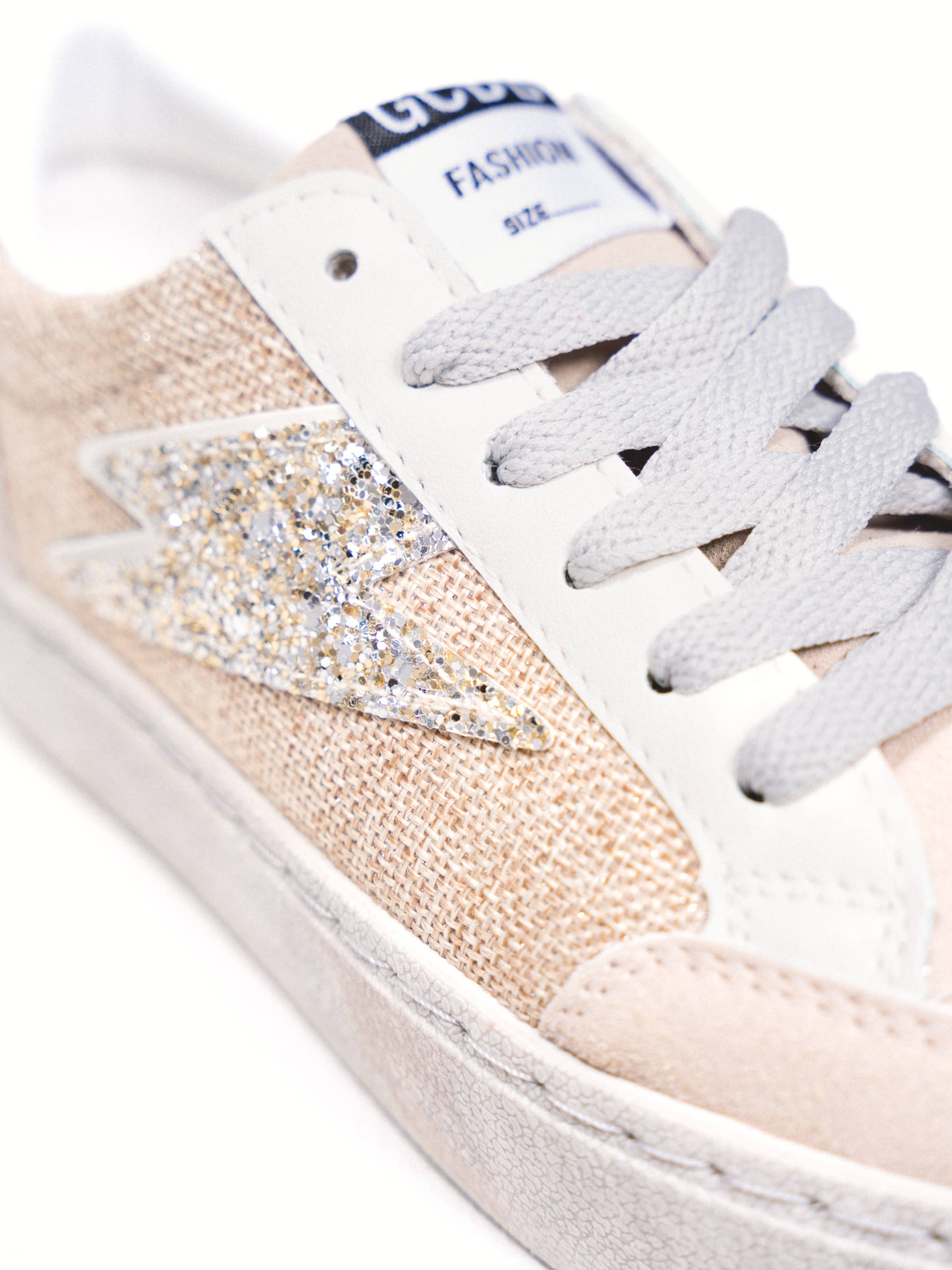 Gold 259933 - Sneakers with contrasting glitter for wholesale on Faire3