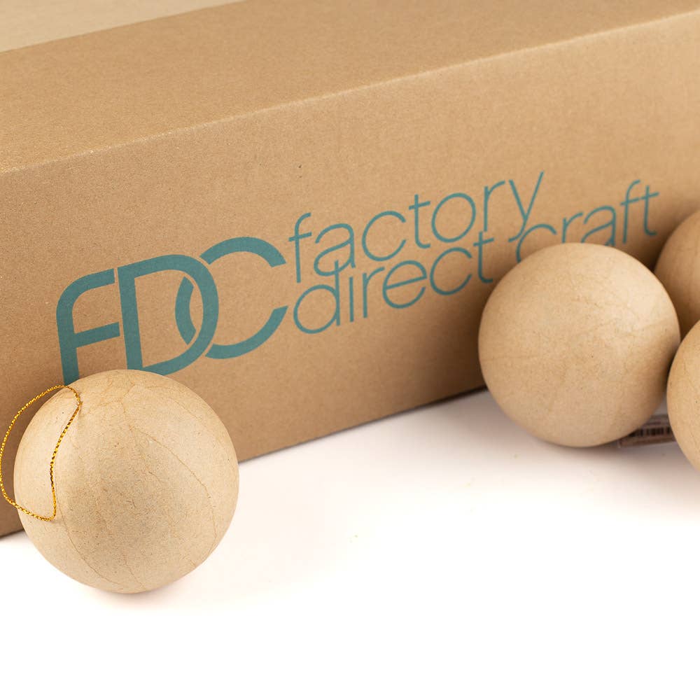 Factory Direct Craft - Wholesale Ornament Set - 2" Paper Mache Ball Ornament6