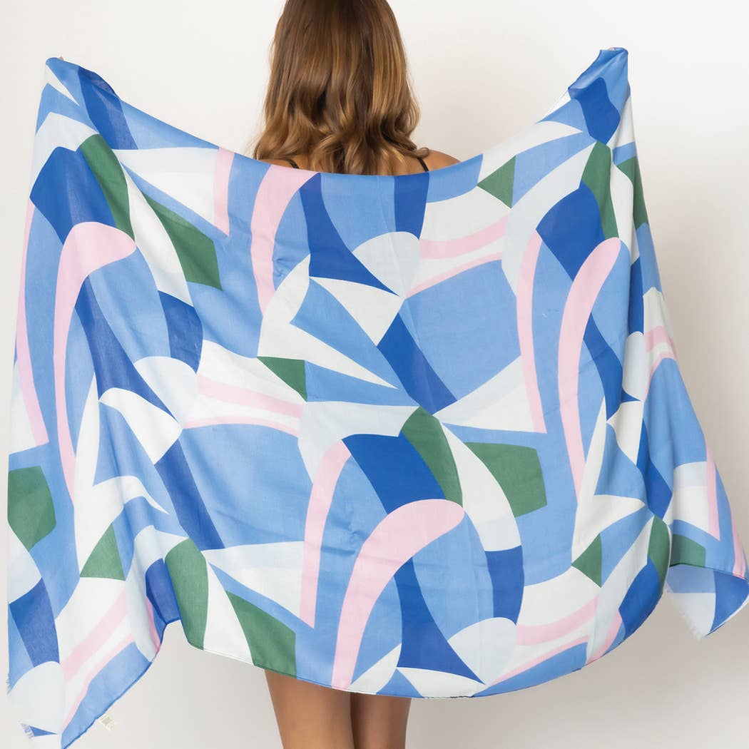 Fashion City - Wholesale Sjaal - Dames - Levendige sjaal met abstracte print9