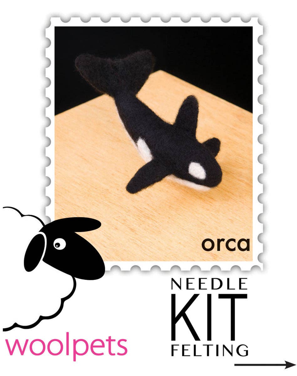 Woolpets – wholesale DIY craft kit – Orca Felting Kit1
