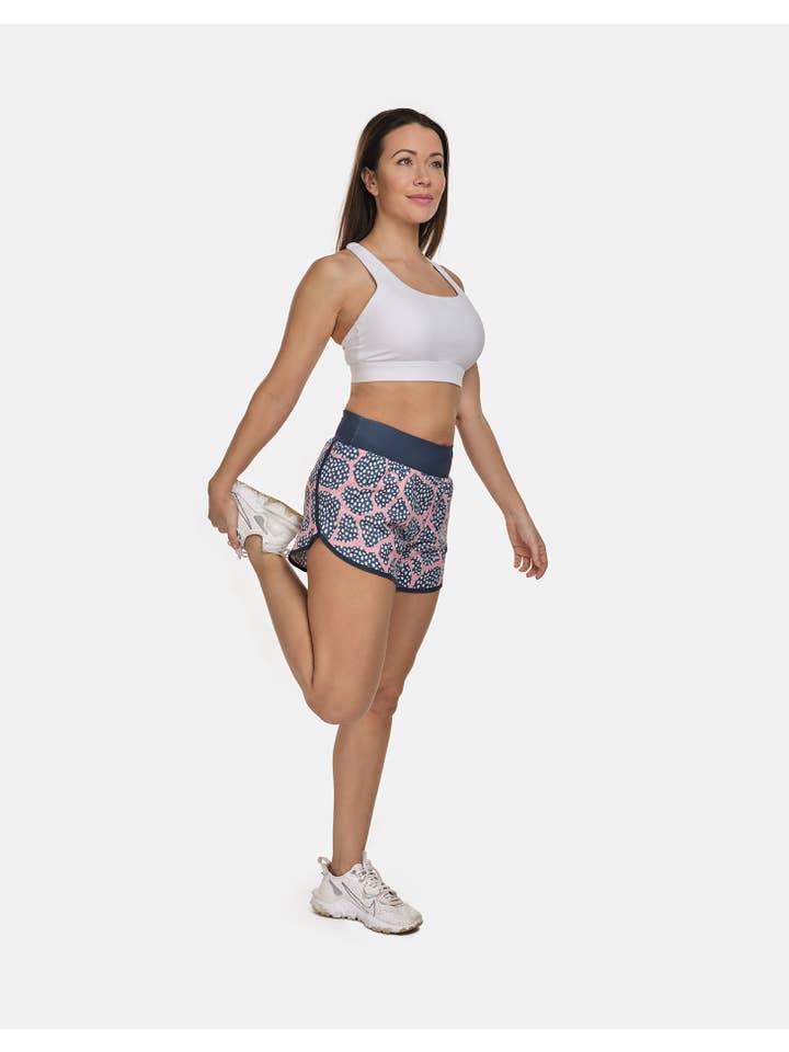 Perky Peach – wholesale Athletic shorts – Women's – Run Wild Spotty Running Shorts3
