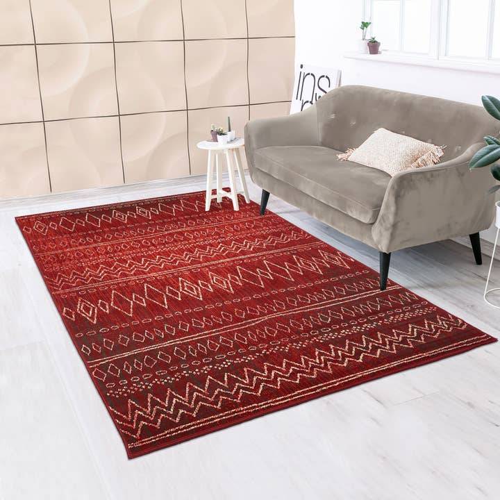 Red BC BERBERE 2 Polypropylene style Berber carpet for wholesale on Faire