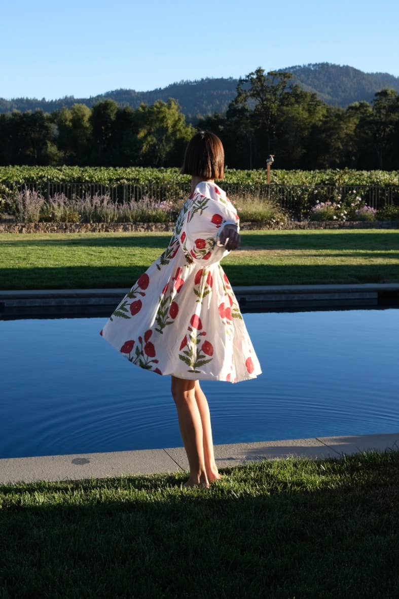 Maison Marigold - Wholesale Dress - Women's - Taj Mini Dress Red Flower4