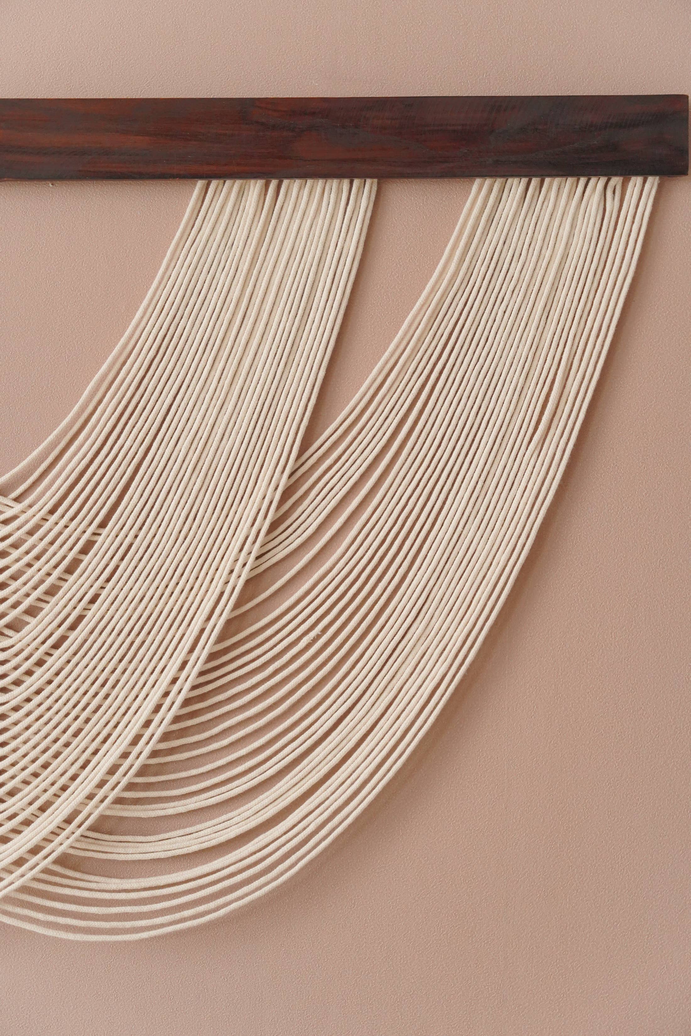 BeanDaikon - Vente Tapisserie/textile - Art mural en macramé en fibres - Modèle W998