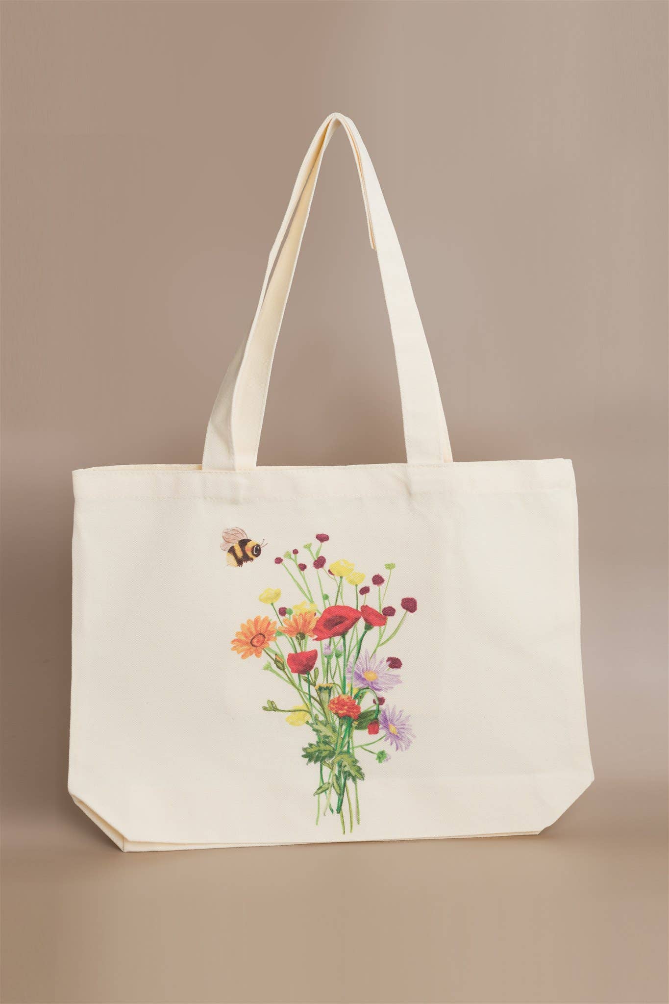 Rebecca Jimenez - Vente Tote bag – femme - Sac fourre-tout en forme d&#x27;abeille et de fleurs 1