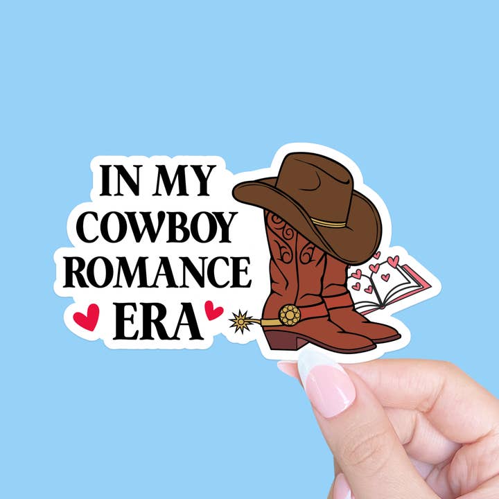 À l'époque de ma romance cowboy, autocollant Kindle, autocollant pour ordinateur portable pour la vente par Radical Buttons
