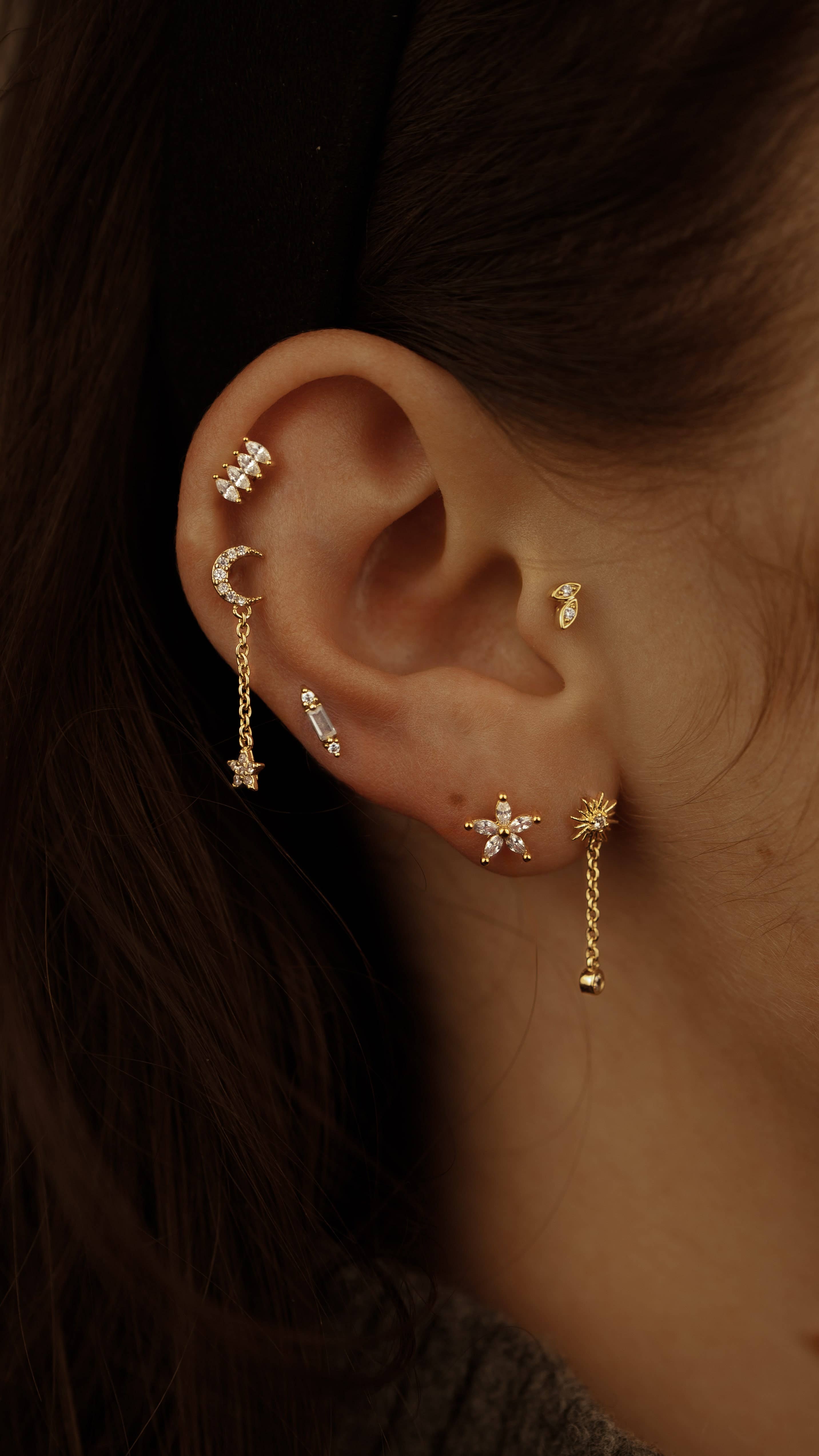 Bélizé Bijoux - Wholesale Single Earring - Iris piercing - gold1