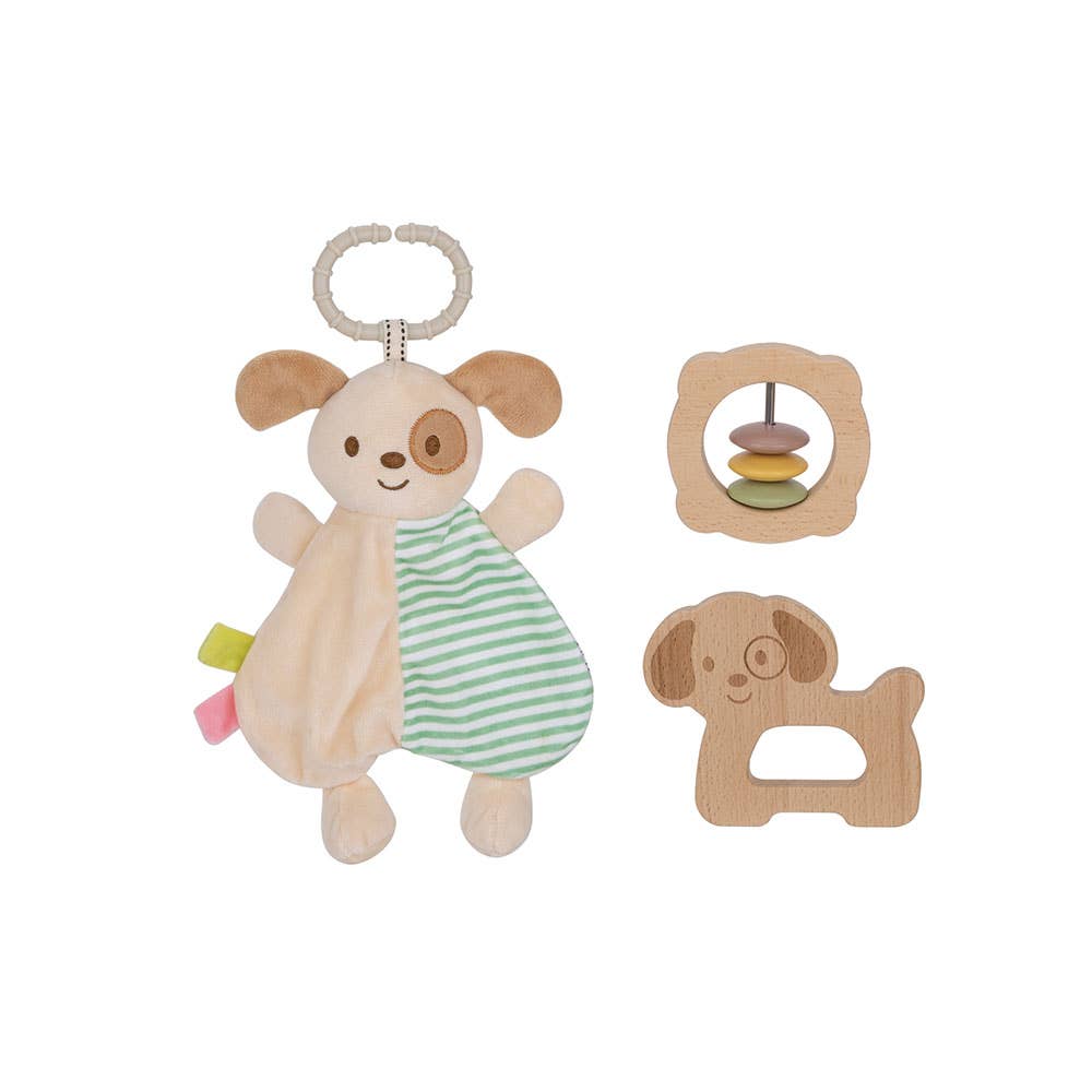 AJ Aguiar – Großhandel Spielzeugset – Kinder – Baby Komfort- und Aktivitätsset 3 Stk. 6M+