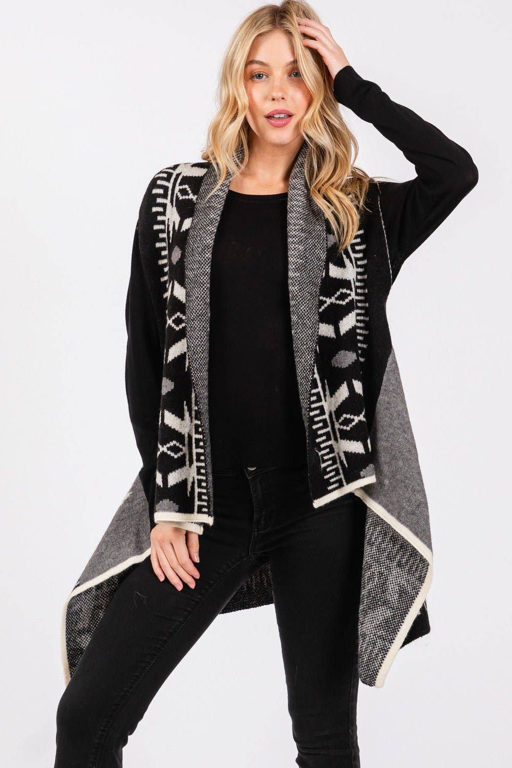 MiMi Wholesale - Wholesale Outerwear Vest - Women's - MS0402 Aztec Pattern Vest9