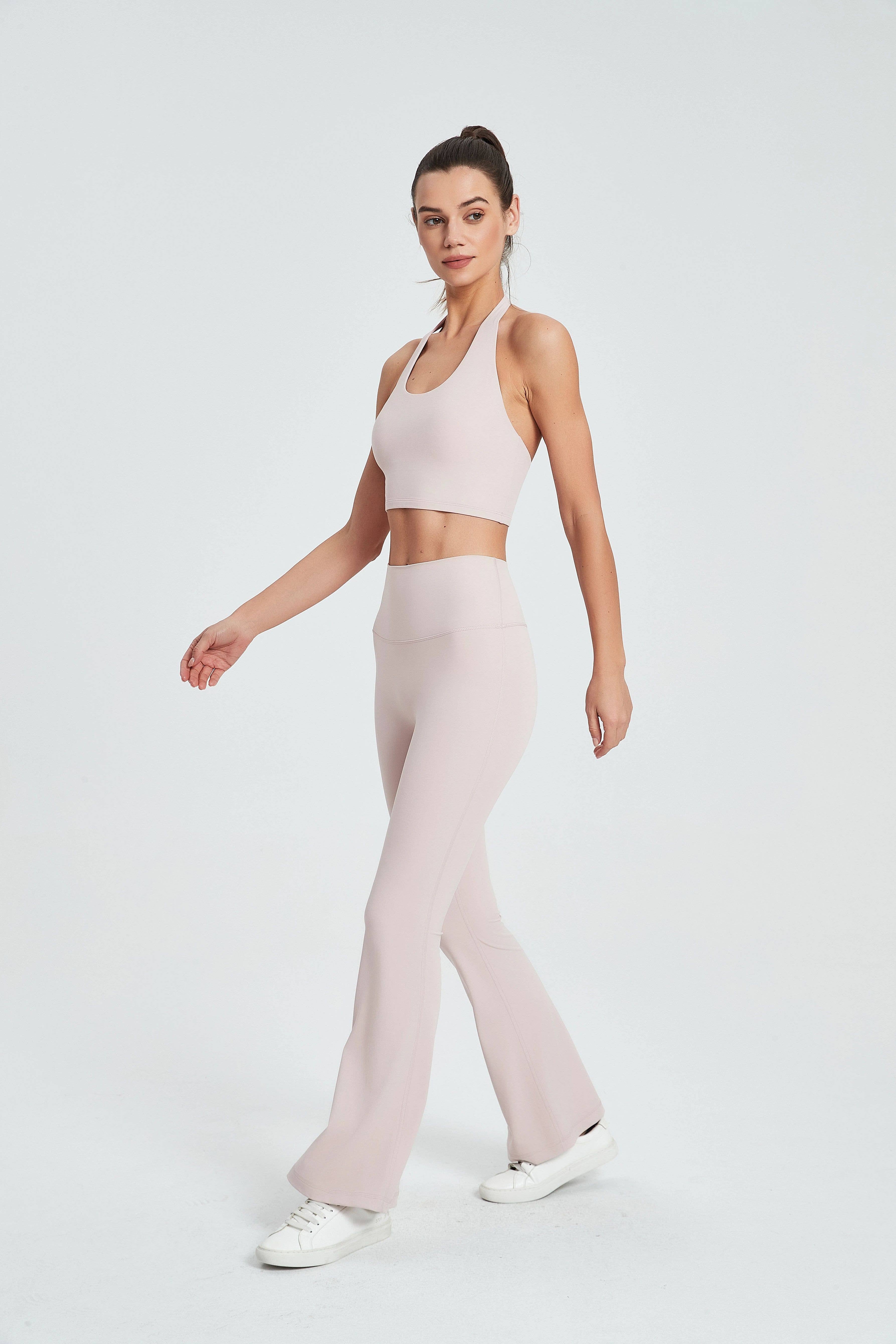 91thelabel - Wholesale Activewear Set - Women's - Daphne Lycra® Halter Neck Sports Bra & Flare Pant Set 12