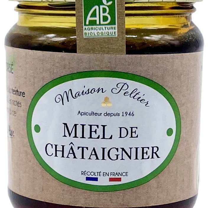 Organic French Chestnut Honey 250g for wholesale by Maison Peltier