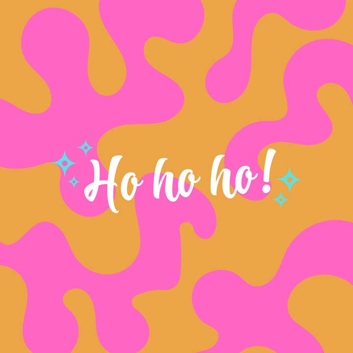 Forex tile 10x10cm - HO HO HO - Christmas text for wholesale by Lourens Exclusive