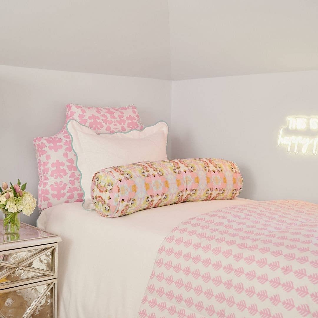 Laura Park Designs – wholesale Lumbar pillow – Brooks Avenue Round Bolster Pillow2