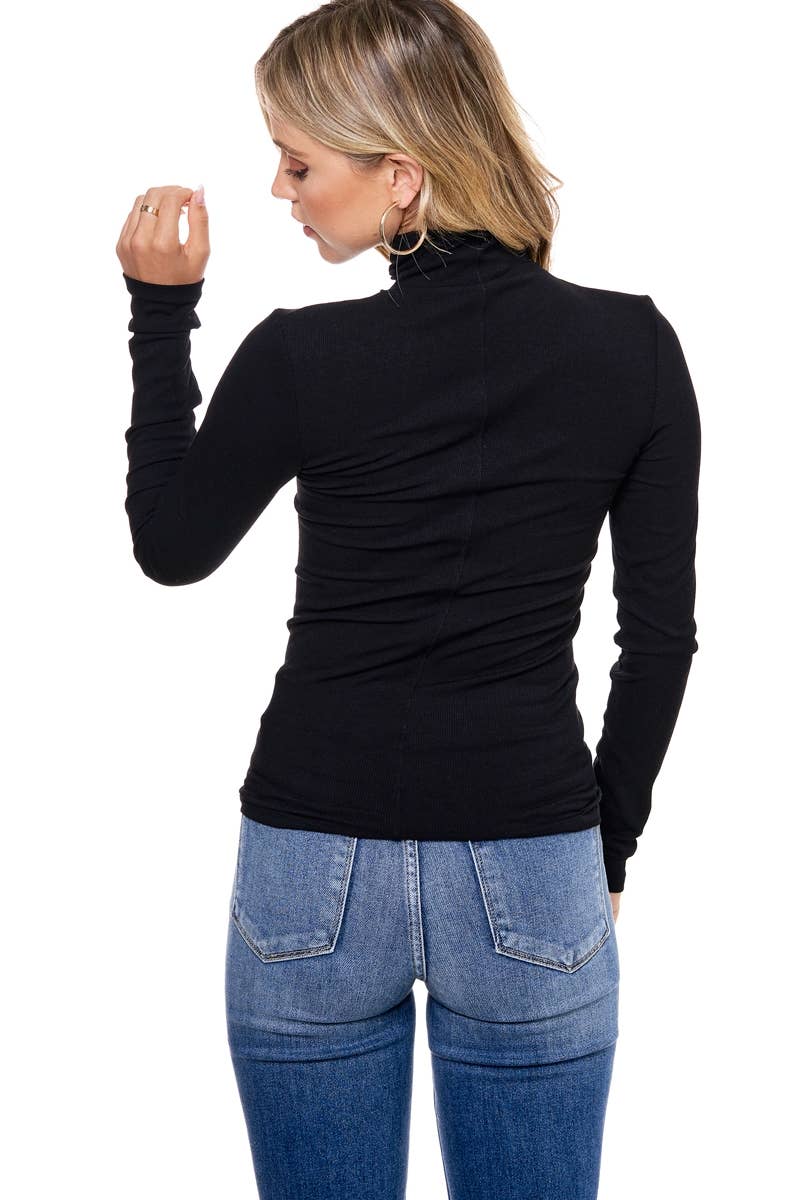 Zutter - Wholesale Knit Top - Women's - RIBBED L/S TURTLE NECK TOP1