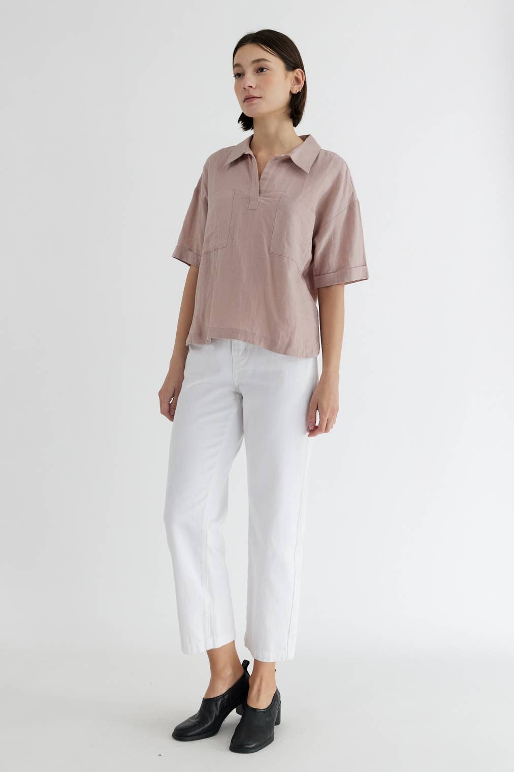 MOD REF - Wholesale Button Down Shirt - Women's - The Cal Top11