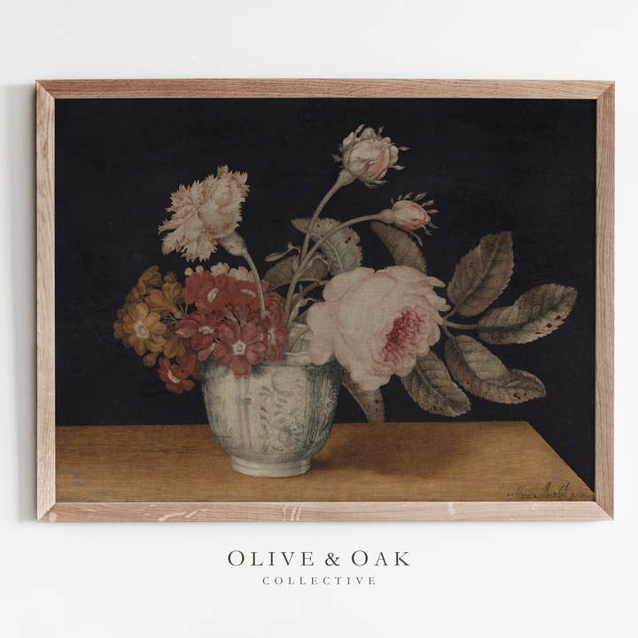 264. MUTED FLOWERS / Wall Art / Fine Art Print / Vintage Art for wholesale by Olive & Oak Collective
