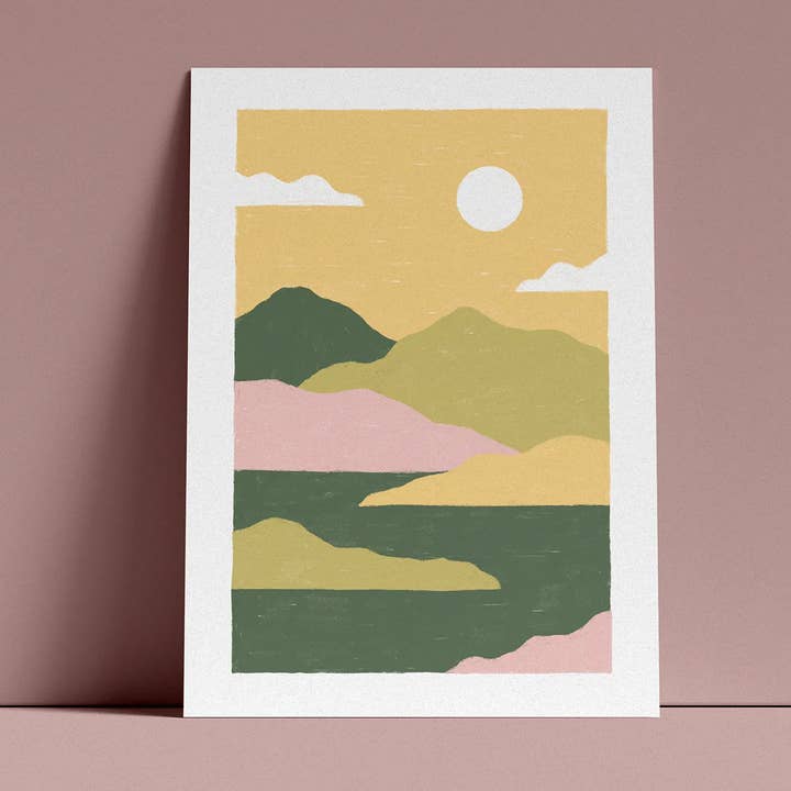 Pencil Landscapes 1 for wholesale by Clare Lewis Illustration