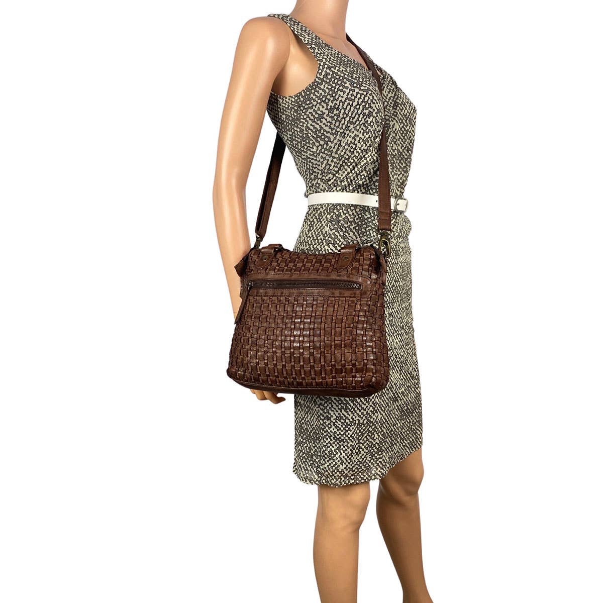 Arrigo - Wholesale Shoulder Bag - Women's - Arrigo Braided Leather Shoulder Bag or Handbag - 4 colours8