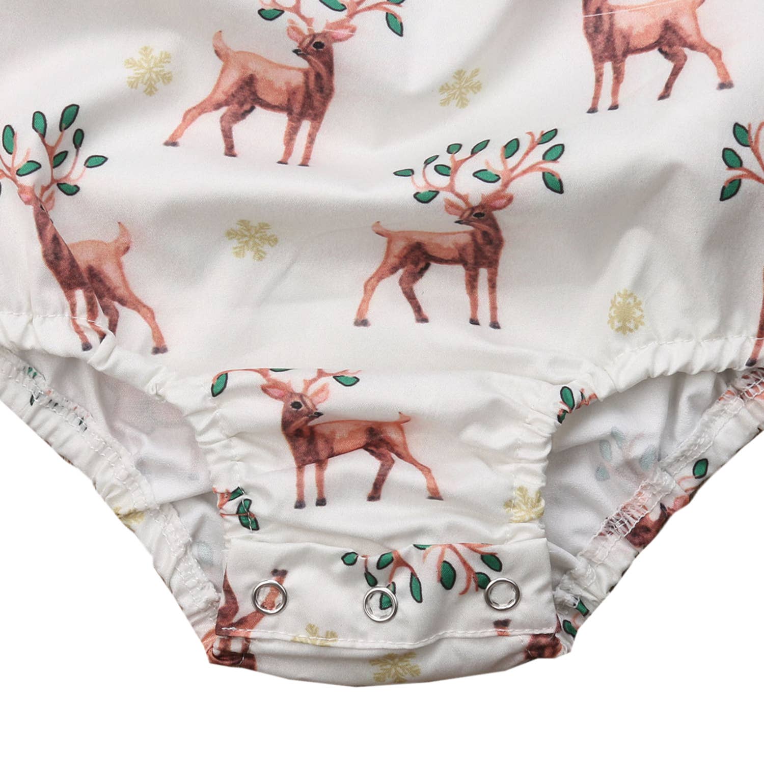 Fennco Styles - Wholesale Bodysuit (Non-Footed) - Baby - White Reindeer Lace Cape Sleeve Baby Sunsuit Romper 2