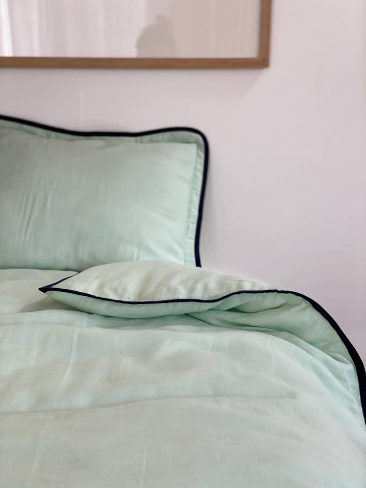 Nina Sängkläder Set/Glacier/Marine för wholesale av bihan