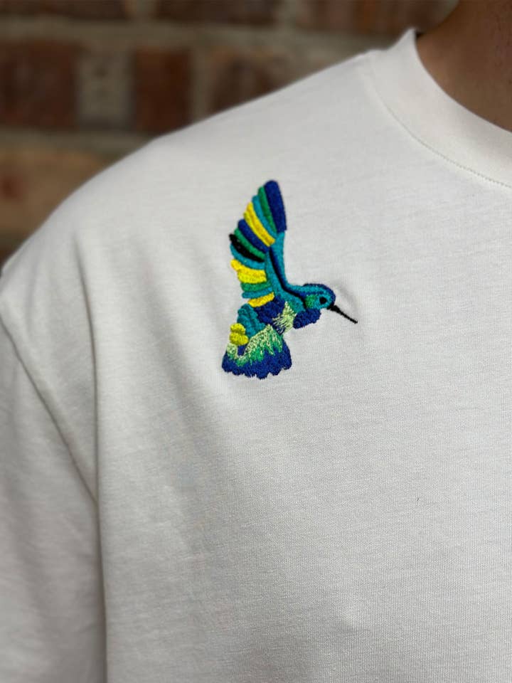 Herr Bird Broderad Oversize T-shirt för wholesale av Alse Studio