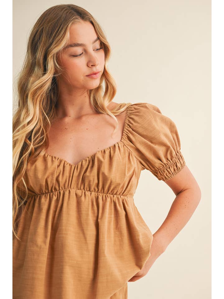 Mustard Seed - Wholesale Blouse - Women's - OPEN BACK PUFF SLEEVE TOP5