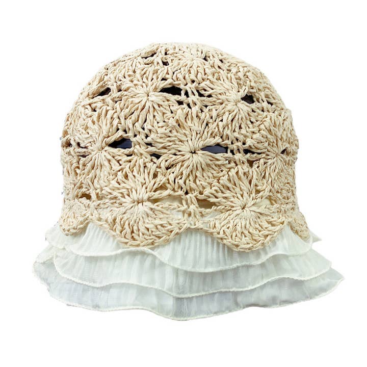 Ole - Wholesale Bucket Hat - Women's - Ruffle Lace Fisherman Hat C012712