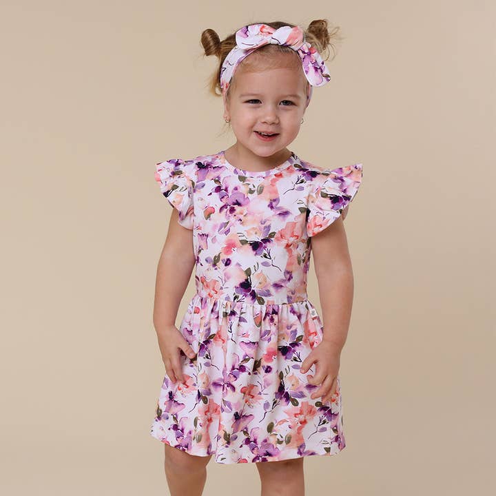 Blushing Beauty Short Sleeve Organic Dress for wholesale by Snuggle Hunny