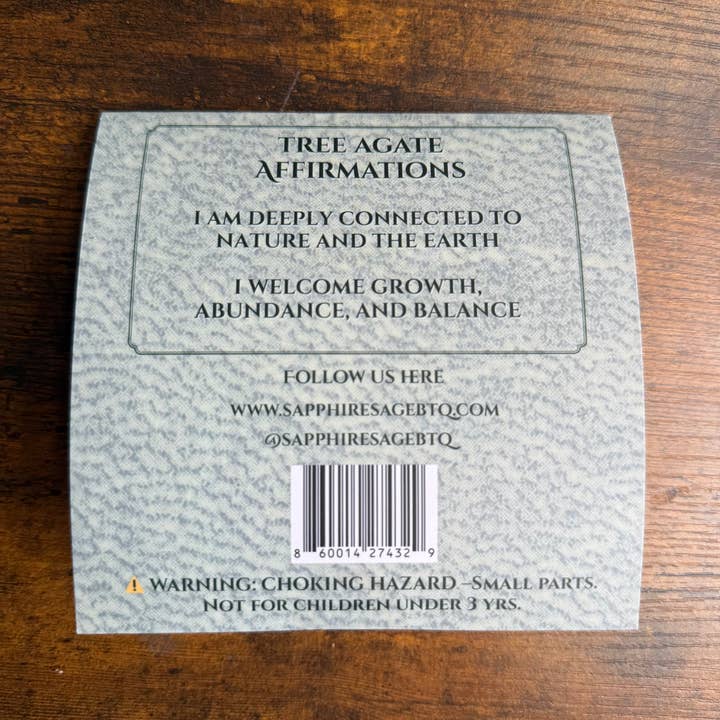 Sapphire & Sage - Wholesale Bookmark - Crystal Bookmark – Tree Agate1