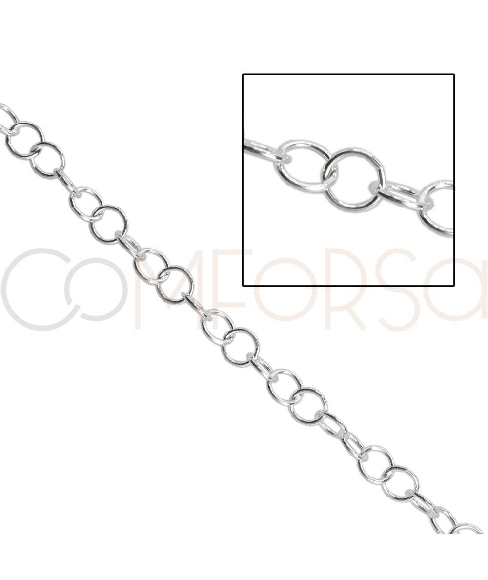 COM FORSA SL – Großhandel Gliederhalskette – Rolo Kette aus 925er Silber, 3,4 mm0