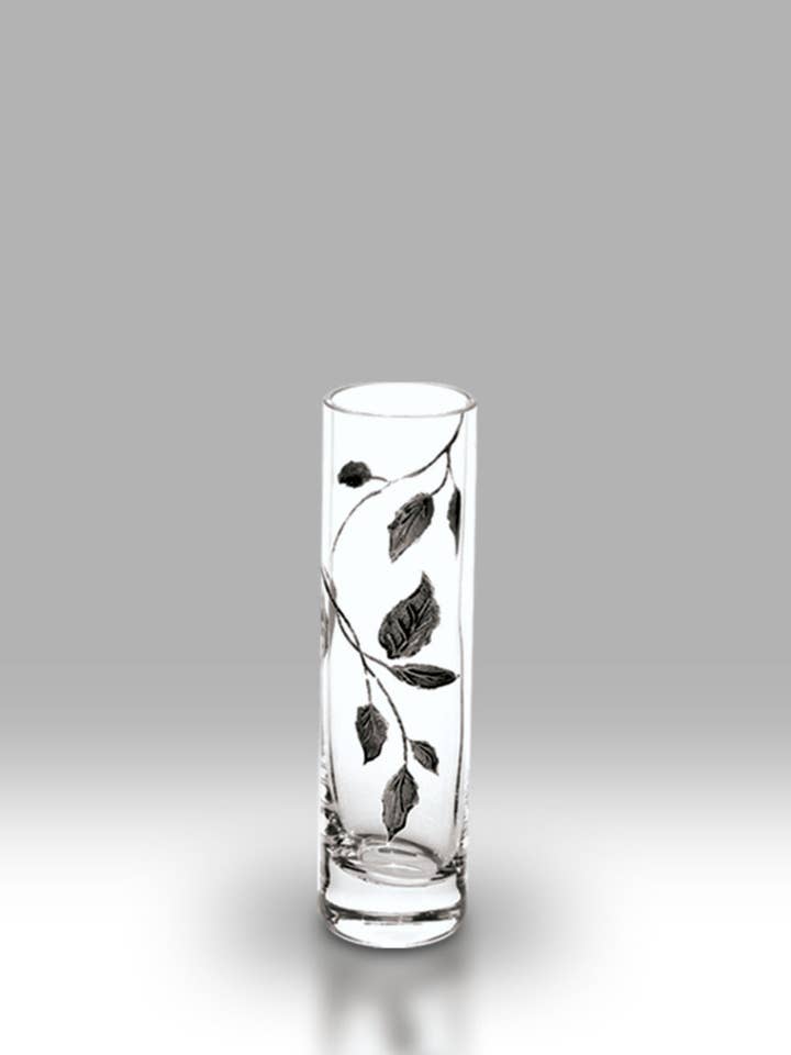 Sølvblad - 19,5 cm Knopvase for engroshandel hos Nobile Glassware Ltd.