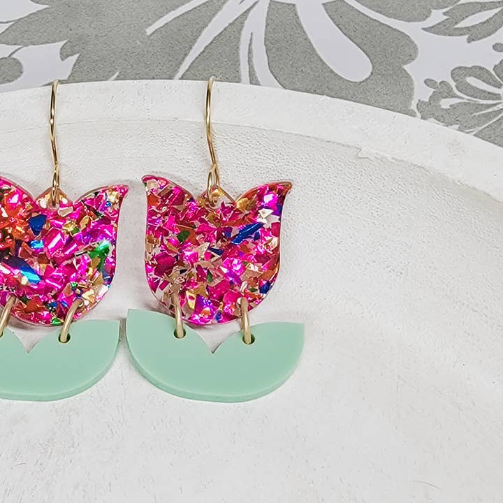 Tulip Flower Örhängen för wholesale av Krafts By Kassy