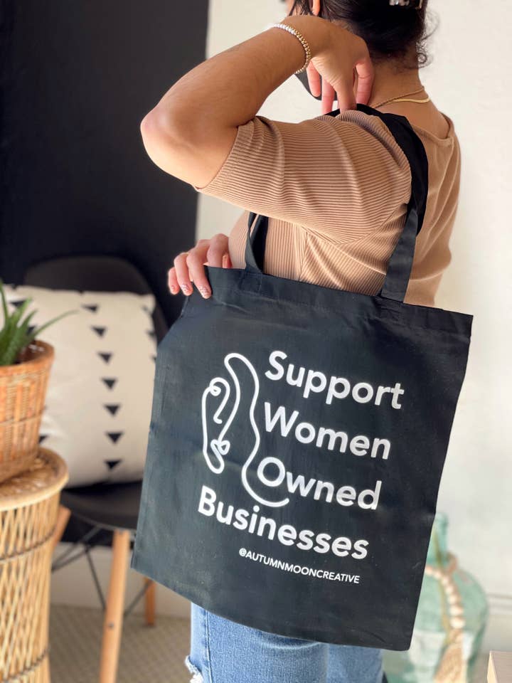 Sacola de apoio a empresas de propriedade de mulheres por atacado de Autumn Moon