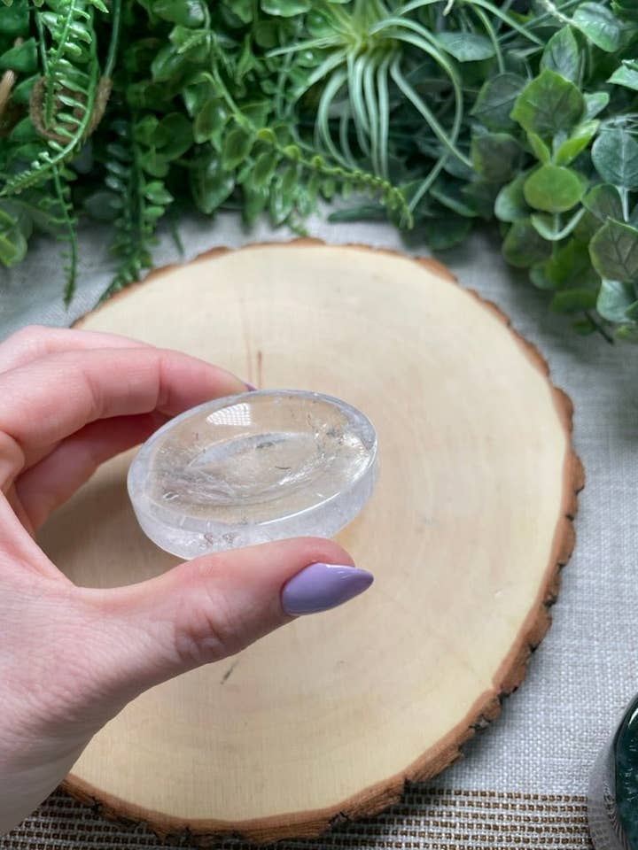 Clear Quartz Mini Dish for wholesale by Copper Ashes