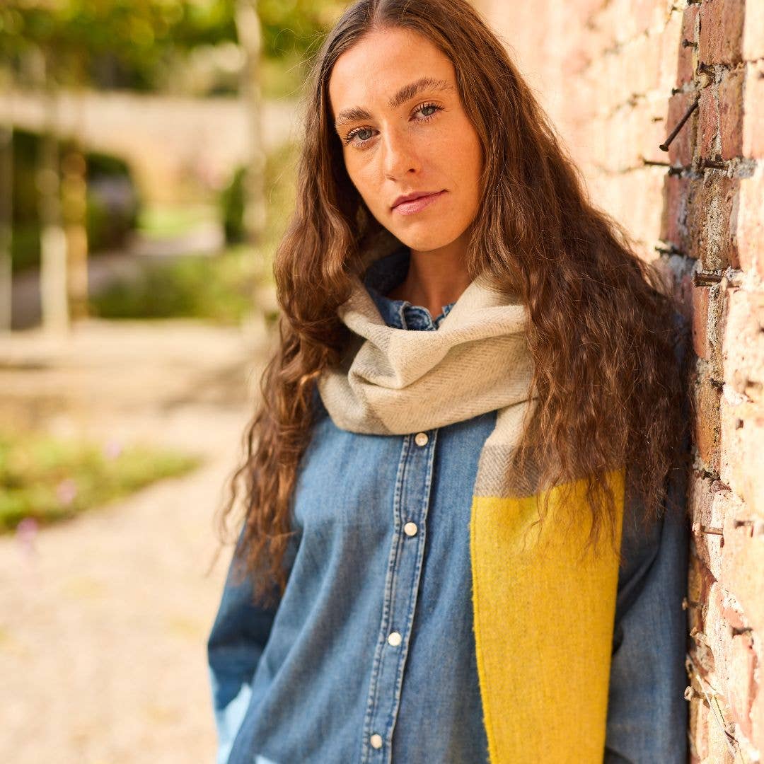 Tweedmill Textiles - Vente Écharpe – femme - Écharpe à rayures en laine d'agneau6