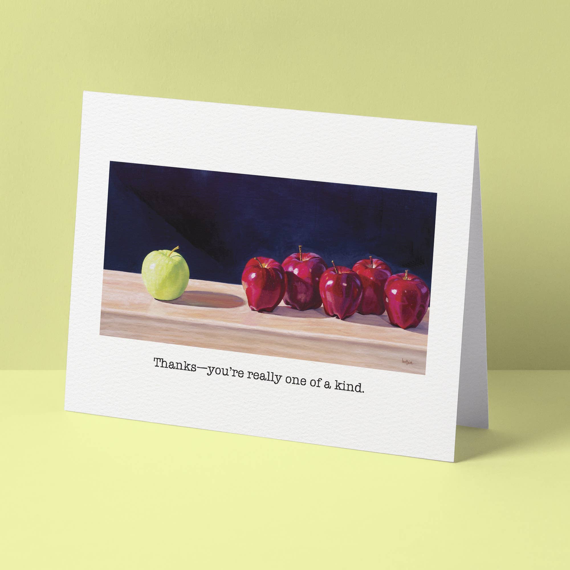 Betsie Studios - Wholesale Thank You Card - "Thanks -- you're really one of a kind" Greeting Card