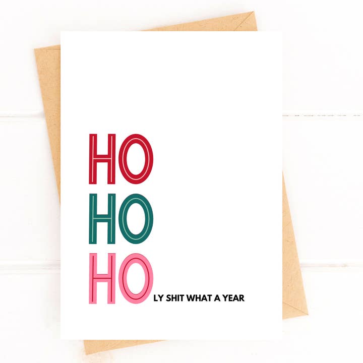 Five Dot Post – wholesale Julkort – Ho Ho Heliga Skit Vilket År Roligt Julkort 2025 Kort