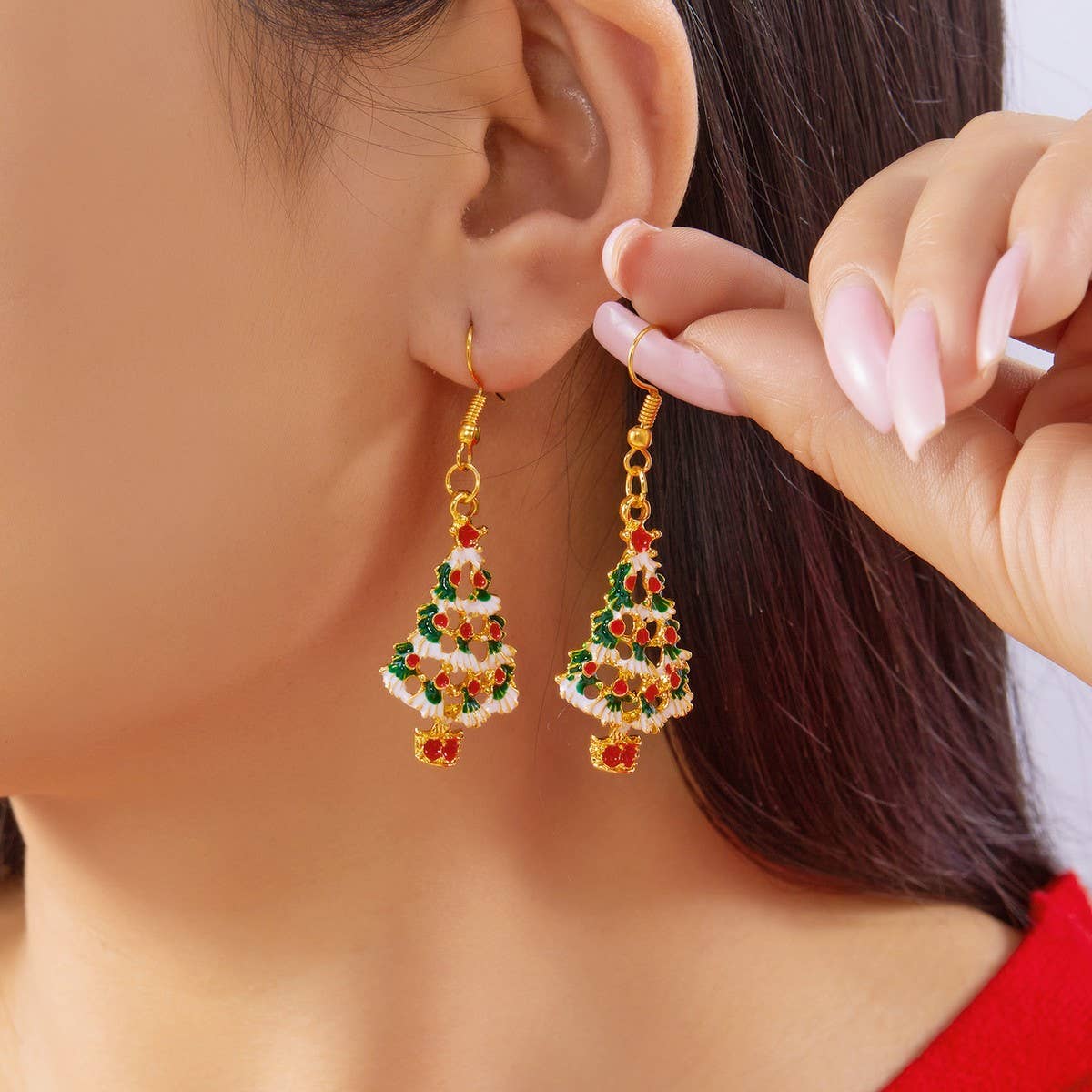 DOUBLJU - Wholesale Dangle Earrings - VERSATILE CHRISTMAS-THEMED EARRINGS_CWAJE057530