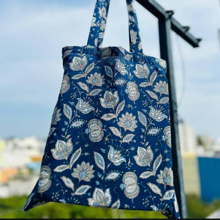 Shakti.ism - Wholesale Tote Bag - Women's - Slim Sari Tote Bag with Pocket: Ethically Handmade in India5