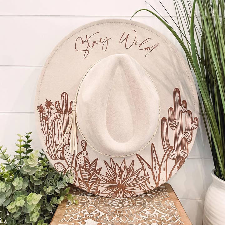 Willie & Dolly Designs - Wholesale Cowboy Hat - Women's - Engraved Desert Scene Hat6