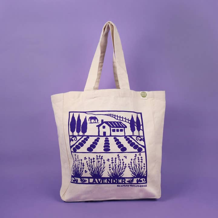 Bolsa de mano - Lavender Farm para venta al por mayor de Kei & Molly Textiles, LLC
