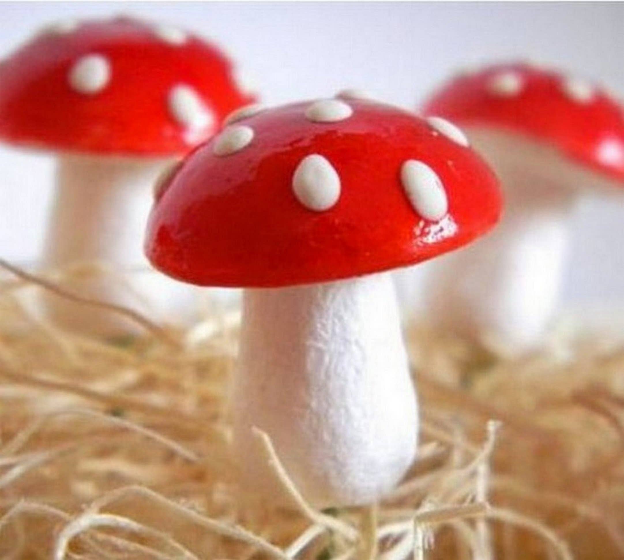   Red & Brown Mix - Large 3/4" Spun Cotton - 10 pcs - 218-0117 for wholesale on Faire7