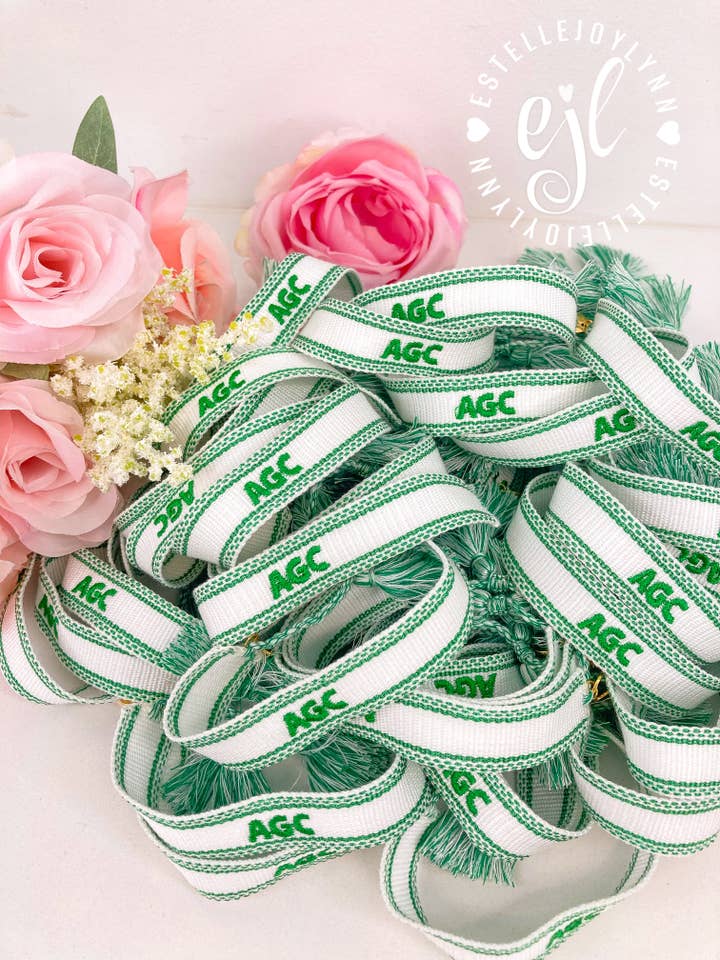 Event Embroidered Tassel Bracelets / Special Event Bracelets for wholesale by EstelleJoyLynn, LLC