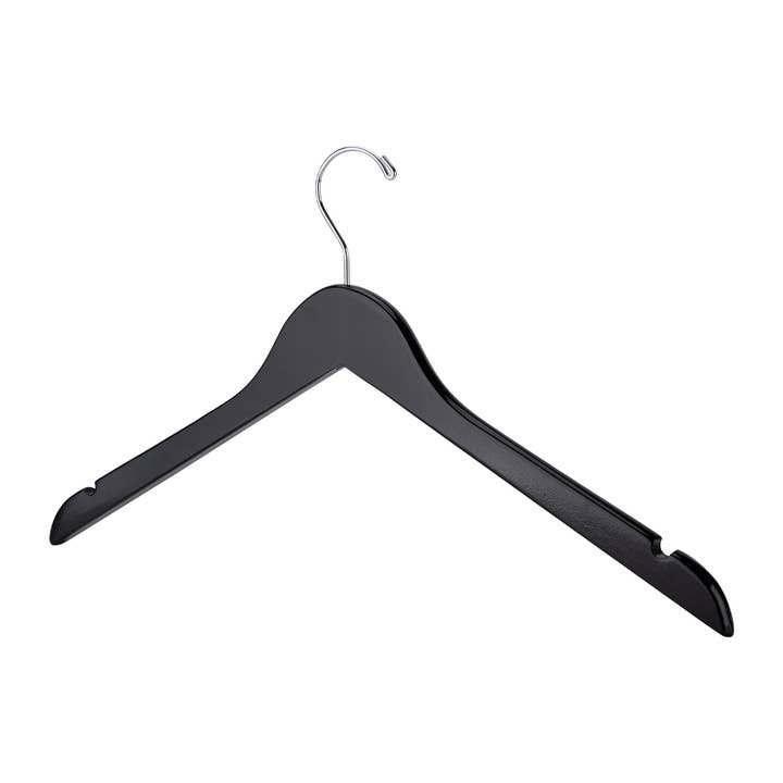 Store Supply Warehouse - Wholesale Clothes Hangers - 17" Black Wood Dress Hangers - Case of 504
