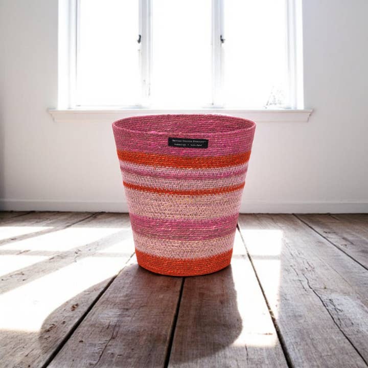 BRITISH COLOUR STANDARD Seagrass Waste Paper Basket in Guardsman / Neyron for wholesale by British Colour Standard North America
