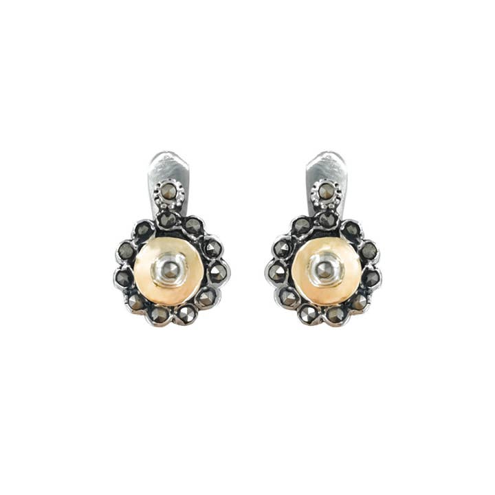 Earrings Marcasites in Silver and Gold for wholesale by PORTUGAL JEWELS