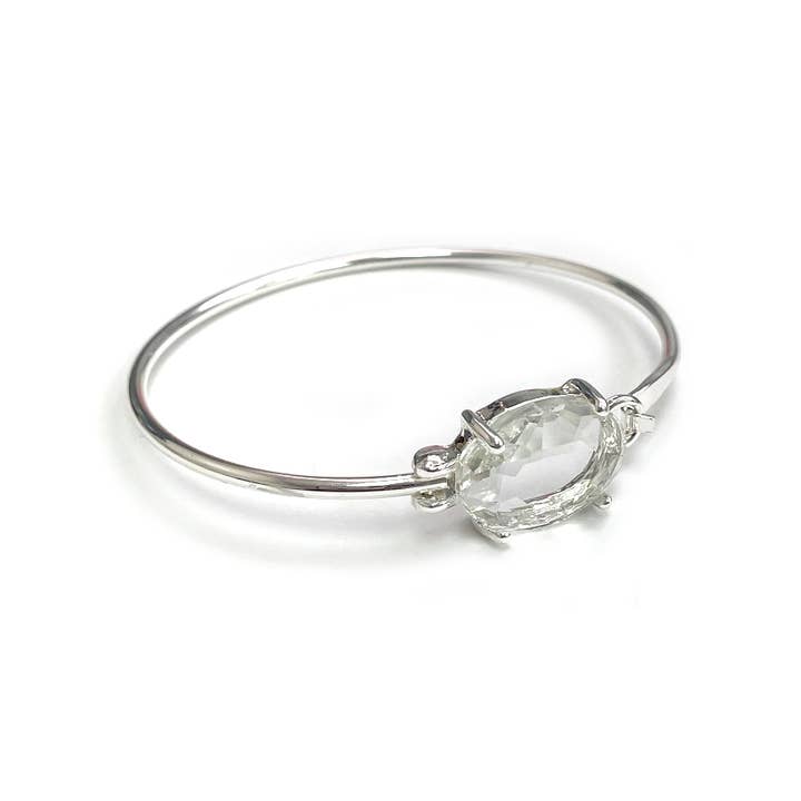 StarryNYC - Wholesale Cuff Bracelet - High Quality Glass Crystal Oval Stone Cuff Metal Bangle9