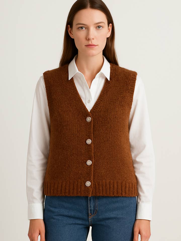 CANDY SLEEVELESS CARDIGAN for wholesale by Pomelo paris