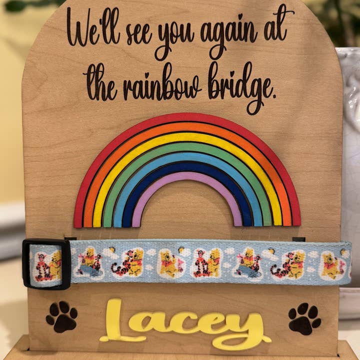 Tara’s Craft Room - Wholesale Pet harness – Dog - Pet collar holder memorial rainbow bridge sign